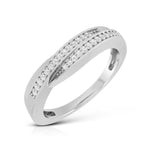 Load image into Gallery viewer, Simple His &amp; Designer Her Platinum Couple Rings with Diamonds JL PT 531
