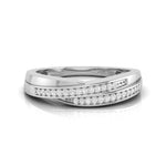 Load image into Gallery viewer, Simple His &amp; Designer Her Platinum Couple Rings with Diamonds JL PT 531
