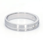 Load image into Gallery viewer, Simple Platinum Couple Rings with Curvilinear Groove JL PT 569
