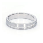 Load image into Gallery viewer, Simple Platinum Couple Rings with Curvilinear Groove JL PT 569
