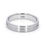 Load image into Gallery viewer, Simple Platinum Couple Rings with Curvilinear Groove JL PT 569

