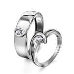 Load image into Gallery viewer, Single Diamond Platinum Love Bands - Twists &amp; Turns of Life JL PT 620
