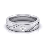 Load image into Gallery viewer, Single Diamond Platinum Ring for Men JL PT B-15
