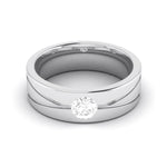 Load image into Gallery viewer, Single Diamond Platinum Ring for Men JL PT R-8002
