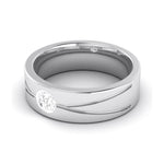 Load image into Gallery viewer, Single Diamond Platinum Ring for Men JL PT R-8002
