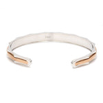 Load image into Gallery viewer, Single Diamond Platinum &amp; Rose Gold Open Kada for Men JL PTB 1175
