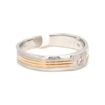 Load image into Gallery viewer, Single Diamond Platinum &amp; Rose Gold Ring for Men JL PT 1160
