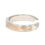 Load image into Gallery viewer, Single Diamond Platinum &amp; Rose Gold Ring for Men JL PT 1160
