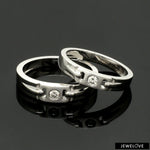 Load image into Gallery viewer, Single Diamond Platinum Wedding Bands JL PT 242

