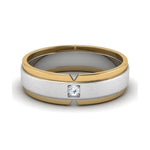 Load image into Gallery viewer, Single Diamond Platinum &amp; Yellow Gold Fusion Couple Rings JL PT 641
