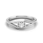 Load image into Gallery viewer, Single Diamond Rope Style Platinum Couple Rings JL PT 623
