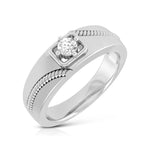 Load image into Gallery viewer, Single Diamond Rope Style Platinum Couple Rings JL PT 623
