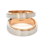 Load image into Gallery viewer, Slanting Platinum &amp; Rose Gold Couple Rings JL PT 635
