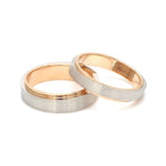 Load image into Gallery viewer, Slanting Platinum &amp; Rose Gold Couple Rings JL PT 635
