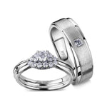Load image into Gallery viewer, Spark of Love - Platinum Couple Rings with Diamonds JL PT 600
