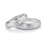 Load image into Gallery viewer, Starry Night Platinum Solitaire Love Bands JL PT 116
