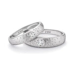 Load image into Gallery viewer, Starry Night Platinum Solitaire Love Bands JL PT 116
