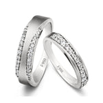Load image into Gallery viewer, Complementary Platinum Love Bands with Pathways JL PT 211
