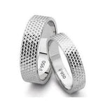 Load image into Gallery viewer, Platinum Love Bands with Diamond Cut JL PT 123
