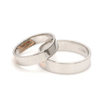 Load image into Gallery viewer, Designer Platinum &amp; Rose Gold Couple Rings JL PT 1129

