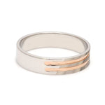 Load image into Gallery viewer, Designer Platinum &amp; Rose Gold Couple Rings JL PT 1129
