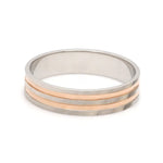 Load image into Gallery viewer, Designer Platinum &amp; Rose Gold Couple Rings JL PT 1129
