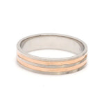 Load image into Gallery viewer, Designer Platinum &amp; Rose Gold Couple Rings JL PT 1129
