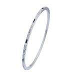 Load image into Gallery viewer, Thin Platinum Bangles with Alternate Enamel &amp; Round Cut Diamond Texture JL PTB 629
