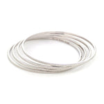 Load image into Gallery viewer, Thin Platinum Bangles with Diamond Cut SJ PTB 314
