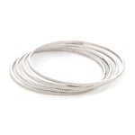 Load image into Gallery viewer, Thin Platinum Bangles with Diamond Cut SJ PTB 314
