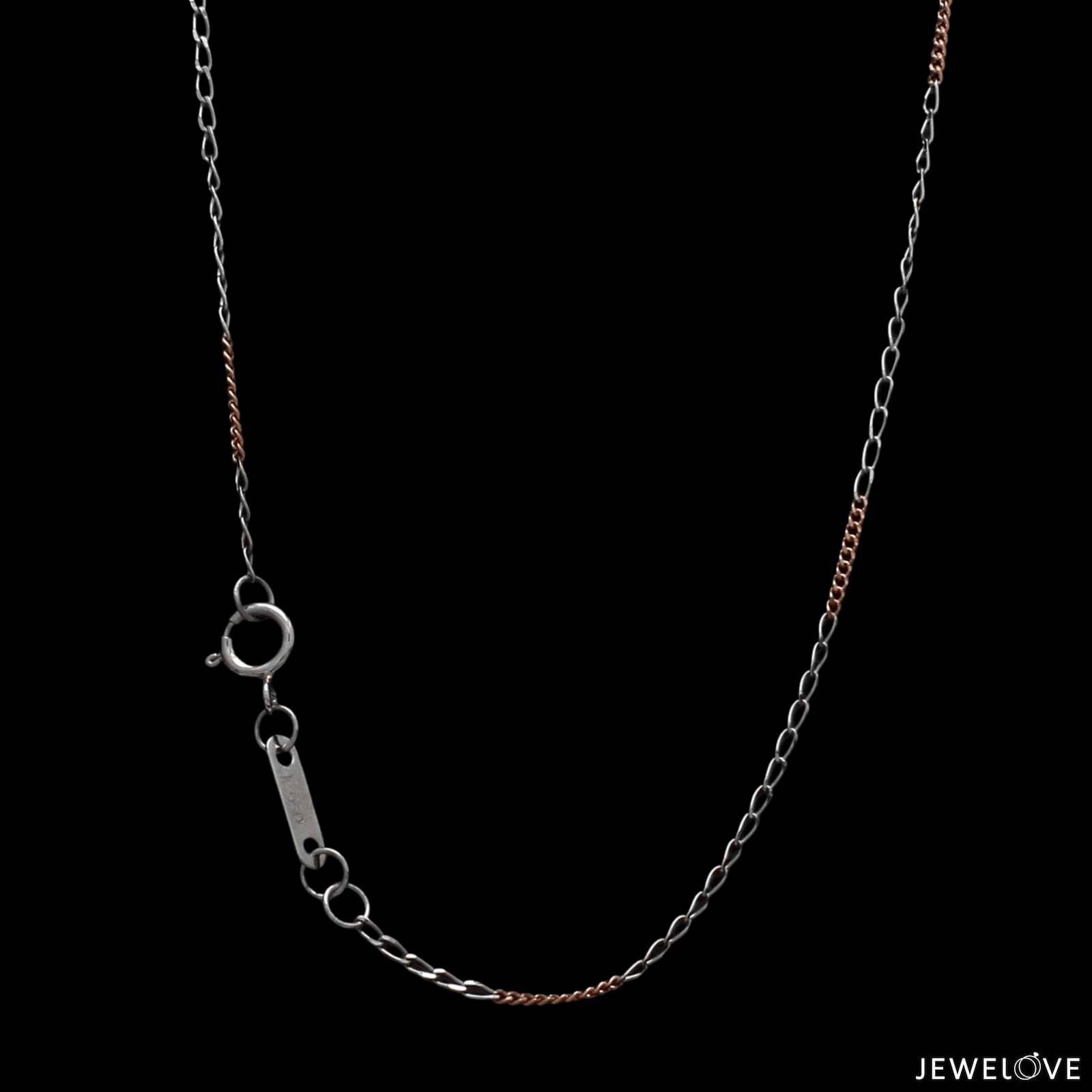 Thin Platinum & Rose Gold Chain for Women JL PT CH 953   Jewelove.US