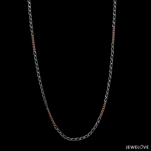 Thin Platinum & Rose Gold Chain for Women JL PT CH 953   Jewelove.US