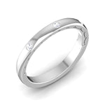 Load image into Gallery viewer, Three Diamond Unisex Platinum Diamond Band with Hidden Milgrain JL PT 6774
