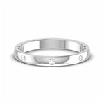 Load image into Gallery viewer, Three Diamond Unisex Platinum Diamond Band with Hidden Milgrain JL PT 6774
