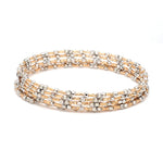 Load image into Gallery viewer, Unique 5-Row Japanese Platinum &amp; Rose Gold Bracelet for Women JL PTB 775
