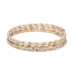 Load image into Gallery viewer, Unique 5-Row Japanese Platinum &amp; Rose Gold Bracelet for Women JL PTB 775
