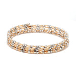 Load image into Gallery viewer, Unique 5-Row Japanese Platinum &amp; Rose Gold Bracelet for Women JL PTB 775
