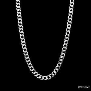 Unique Japanese 5mm Cuban Platinum Chain for Men JL PT CH 968