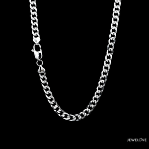 Unique Japanese 5mm Cuban Platinum Chain for Men JL PT CH 968