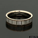 Load image into Gallery viewer, Unique Shape Platinum Love Bands with Rose Gold Border JL PT 648-RG Plain
