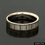 Load image into Gallery viewer, Unique Shape Platinum Love Bands with Rose Gold Border JL PT 648-RG Plain

