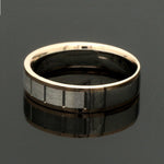 Load image into Gallery viewer, Unique Shape Platinum Love Bands with Rose Gold Border JL PT 648-RG Plain
