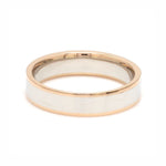 Load image into Gallery viewer, Unique Shape Platinum Love Bands with Rose Gold Border JL PT 648-RG Plain
