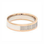 Load image into Gallery viewer, Unique Shape Platinum Love Bands with Rose Gold Border JL PT 648-RG Plain
