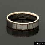 Load image into Gallery viewer, Unique Shape Platinum Love Bands with Rose Gold Border JL PT 648-RG Plain

