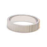 Load image into Gallery viewer, Unique Texture Platinum Love Bands with 2 Diamonds &amp; a Touch of Rose Gold JL PT 914
