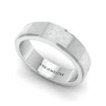 Load image into Gallery viewer, Unique Texture Platinum Ring with Single Diamond JL PT 666
