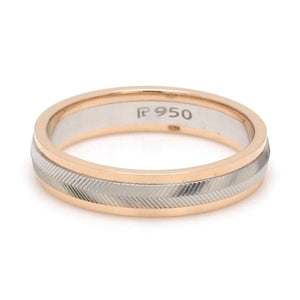 Unisex Platinum Rose Gold Couple Love Band Rings JL PT 1124