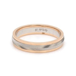 Load image into Gallery viewer, Unisex Platinum &amp; Rose Gold Couple Love Band Rings JL PT 1124
