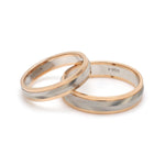 Load image into Gallery viewer, Unisex Platinum &amp; Rose Gold Couple Love Band Rings JL PT 1124

